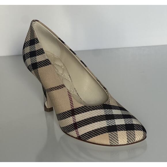 Burberry Women's Pump Alabaster IP Check Shoes 8.5 US (38.5) 8100970 IT NIB $890 - Picture 1 of 15
